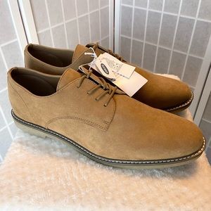 BRAND NEW Mens Old Navy Faux Suede Tan Lace-up Oxfords - NWT